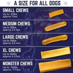 Devil Dog Pet Co Himalayan Yak Chew shown as a dog’s extended chew treat.