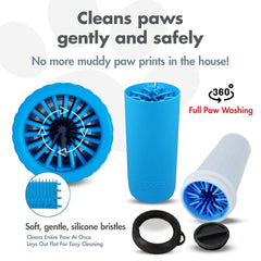 Dexas MudBuster large dog paw cleaner close-up of its silicone bristles.