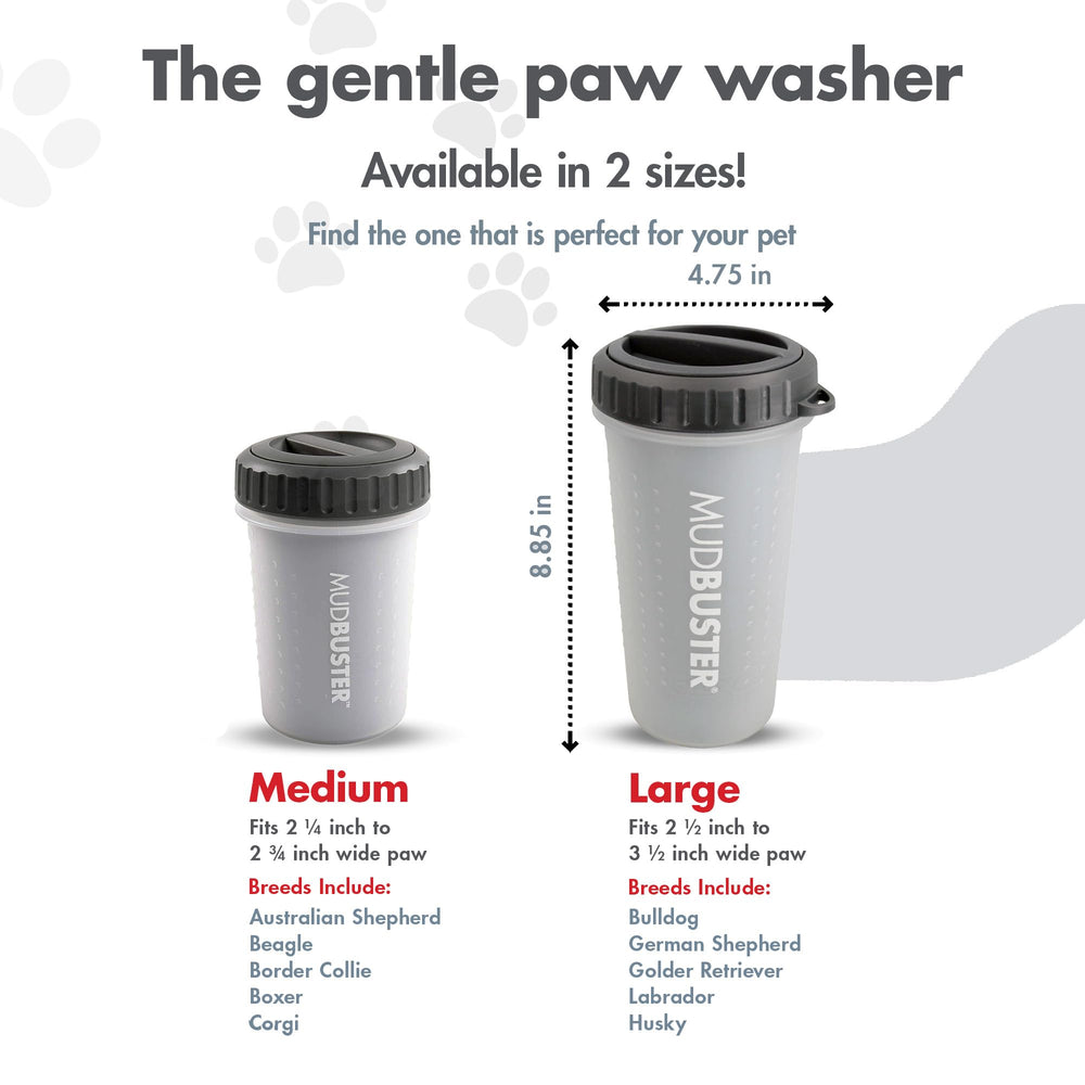 Dexas MudBuster dog paw cleaner close-up of the soft silicone bristles.