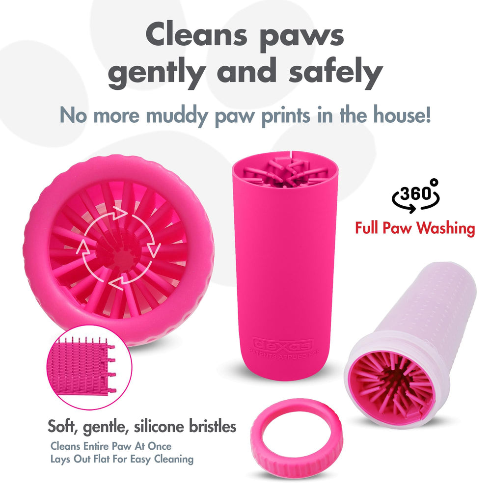 Dexas MudBuster dog paw cleaner close-up of its silicone bristles.