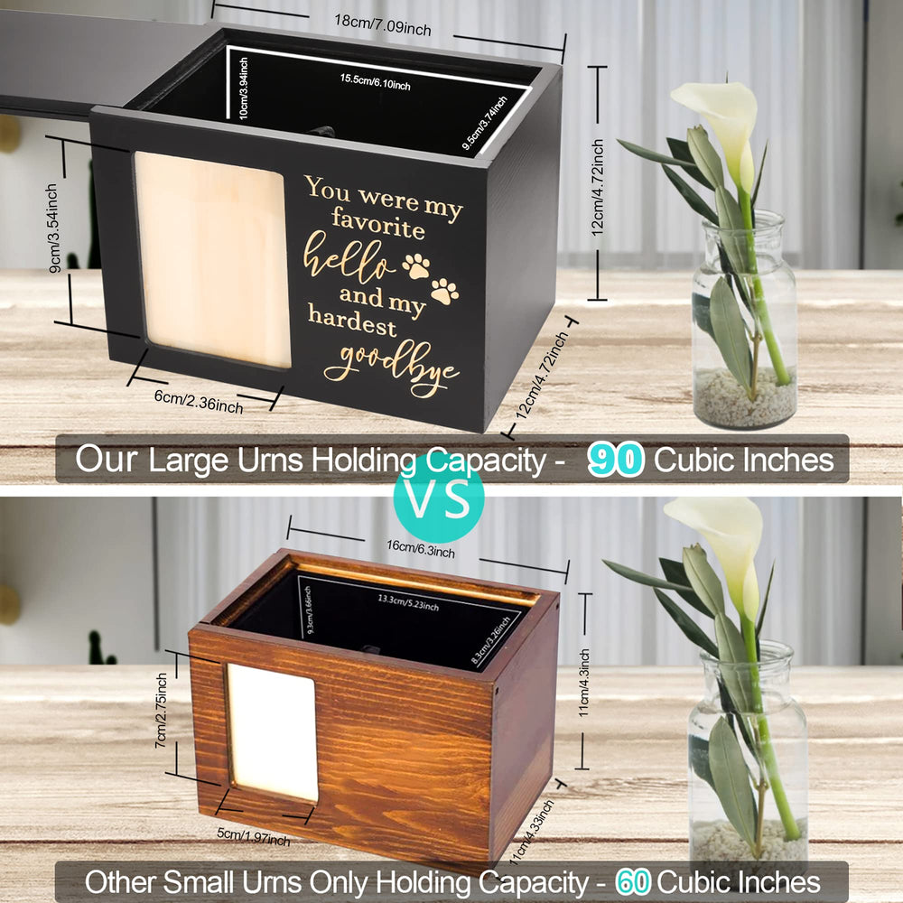 DGDCDV pet memorial urn shown from an overall angle.