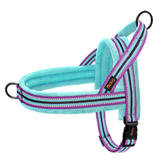 Didog No Pull Dog Harness shown from the front in mixed blue.