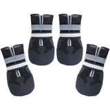 Dimicoo dog boots shown from the front to display their overall design.
