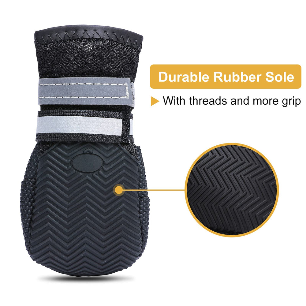Dimicoo dog boots detail showing the soft rubber sole and tread.