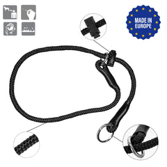 Dingo Gear dog slip collar showing its two adjustable limiters.