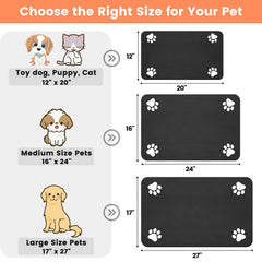 DK177 pet feeding mat with a close view of its black surface.