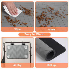 DK177 pet feeding mat detail showing the surface and edge construction.