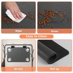 DK177 pet feeding mat placed beneath a food bowl.