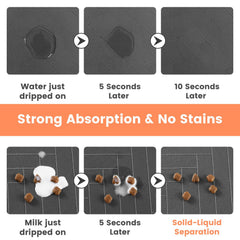 DK177 pet feeding mat with a close-up view of the absorbent surface.