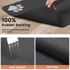 DK177 pet feeding mat placed beneath food and water bowls.