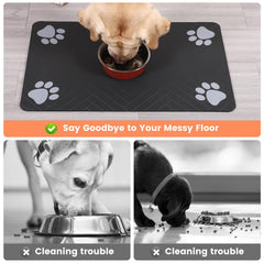 DK177 pet feeding mat placed beneath a water bowl.