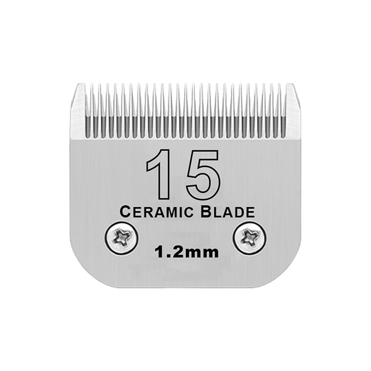 DODAER #15 dog clipper blade shown from the front.
