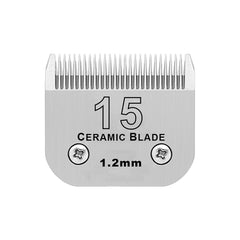 DODAER #15 dog clipper blade shown from the front.