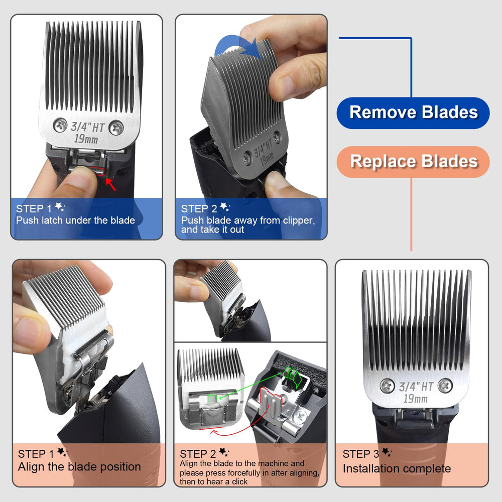 DODAER 3/4HT dog grooming blade viewed from the attachment side.