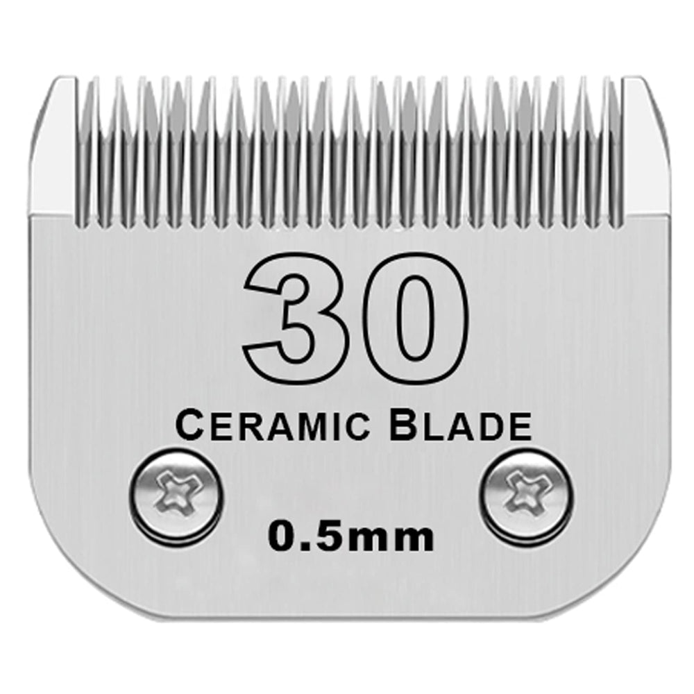 DODAER ceramic pet clipper blade shown from the front.
