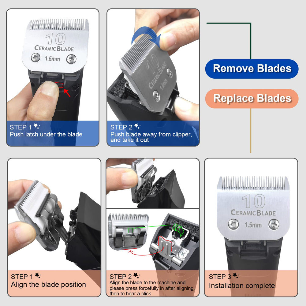 DODAER ceramic pet clipper blade shown from a side angle.