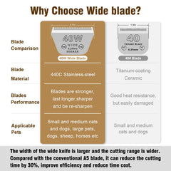 DODAER dog grooming blade shown in side profile.