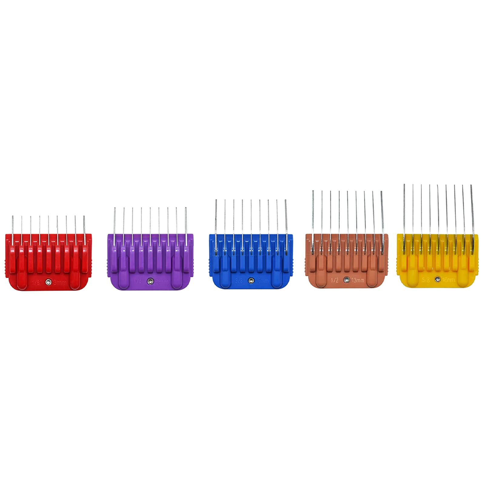 DODAER dog grooming guide comb set shown from the front.