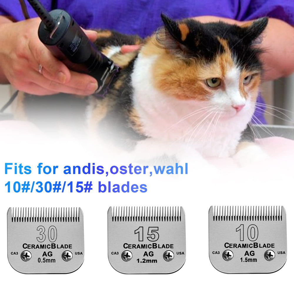 DODAER dog grooming guide comb shown with its color-coded size detail.