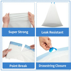 DOEL cat litter bags arranged as four rolls for a view of the pack contents.