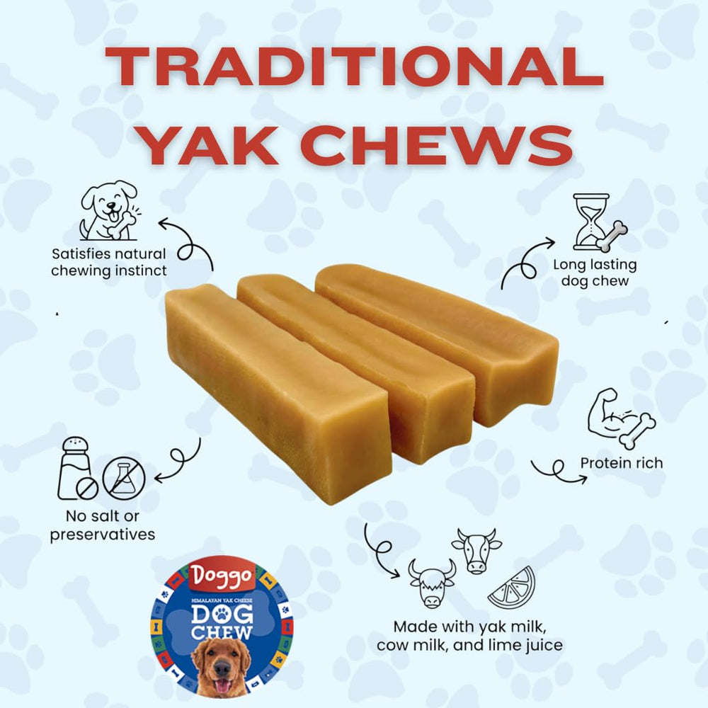 Close-up of the firm, dense texture of a Doggo Dog Chew yak cheese chew.