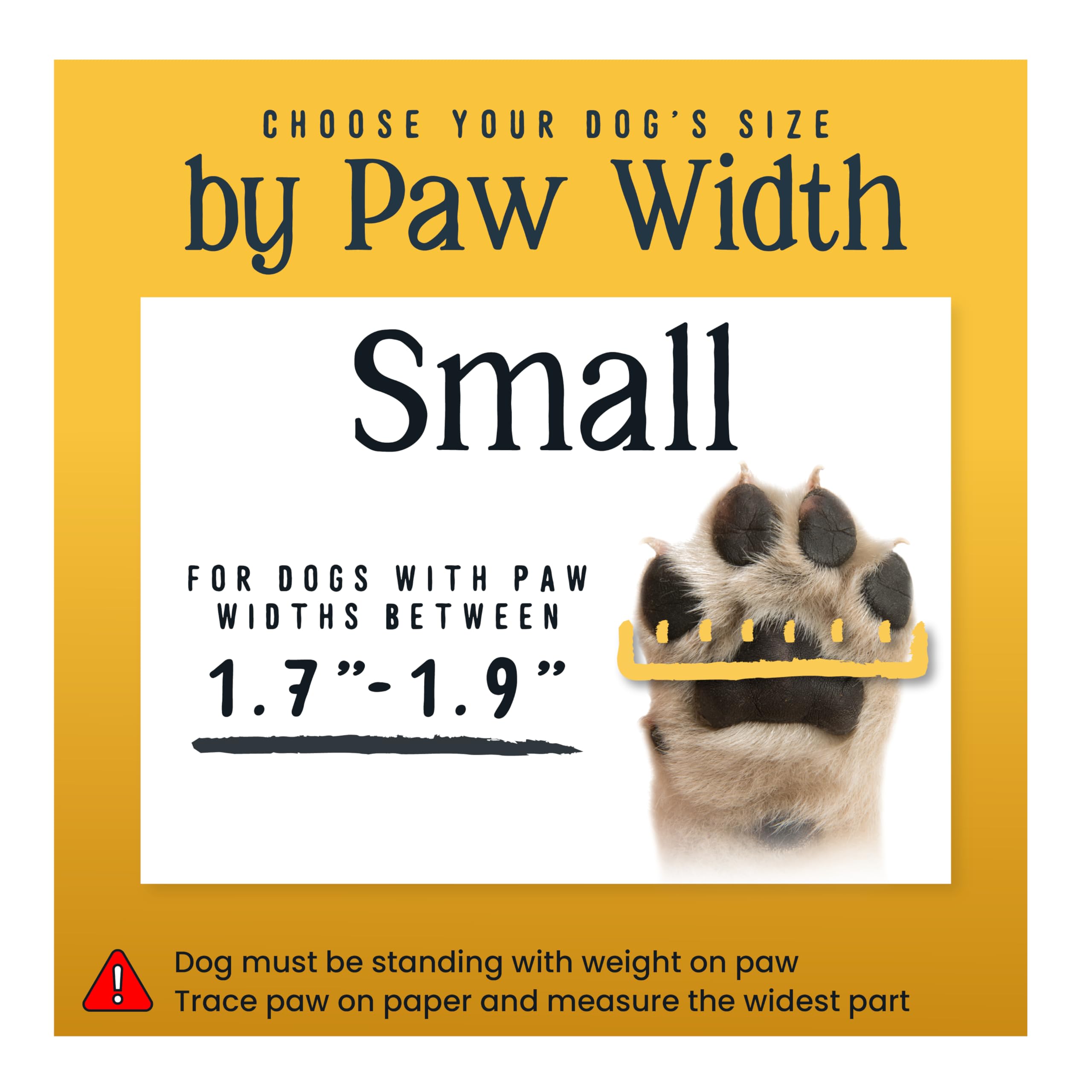 DOK TigerToes dog socks worn on a dog's paw.