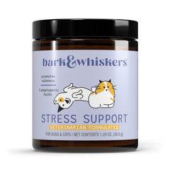 Dr. Mercola Bark & Whiskers Stress Support package shown from the front.
