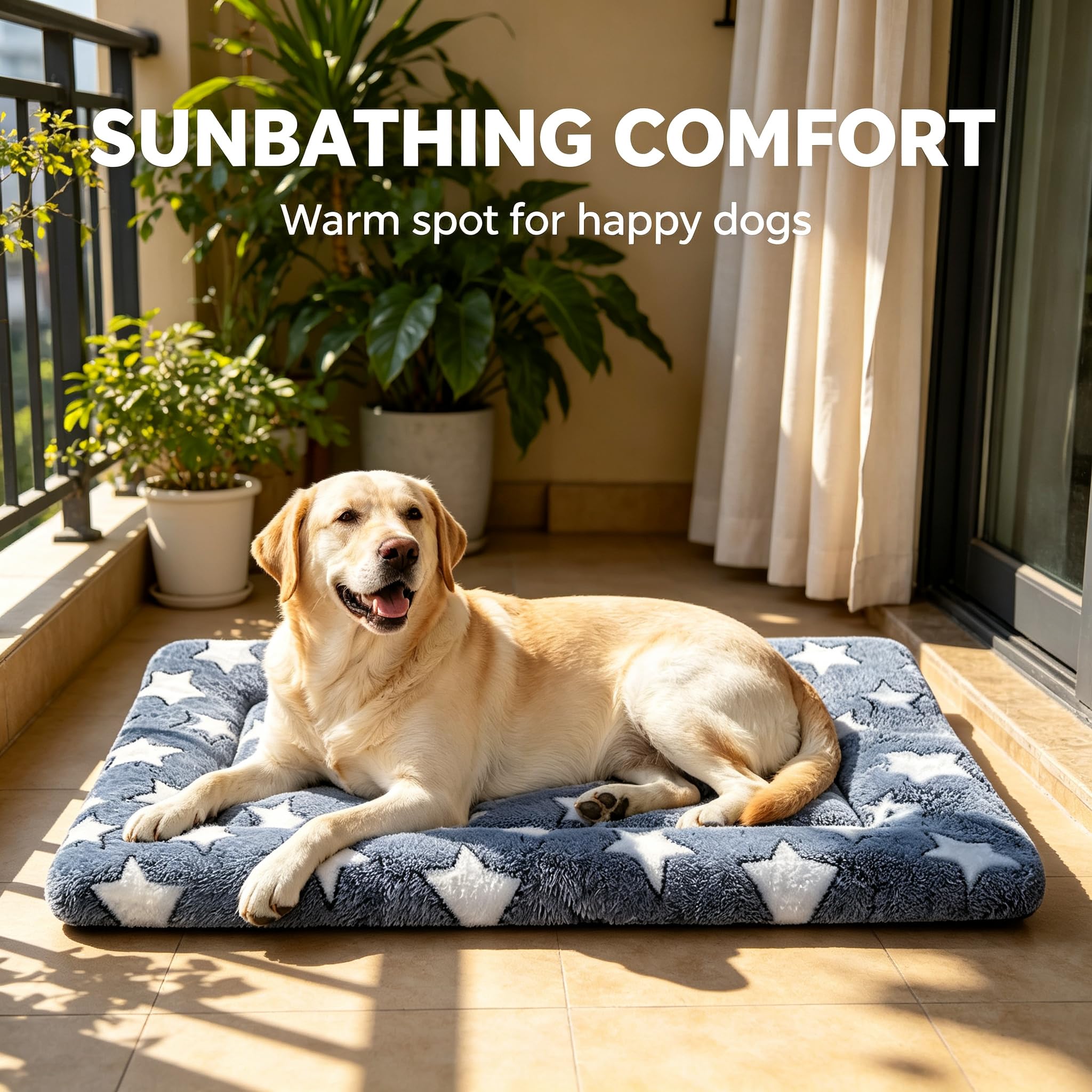 DTKIUSDKR Dog Bed Mat showing its reversible design.
