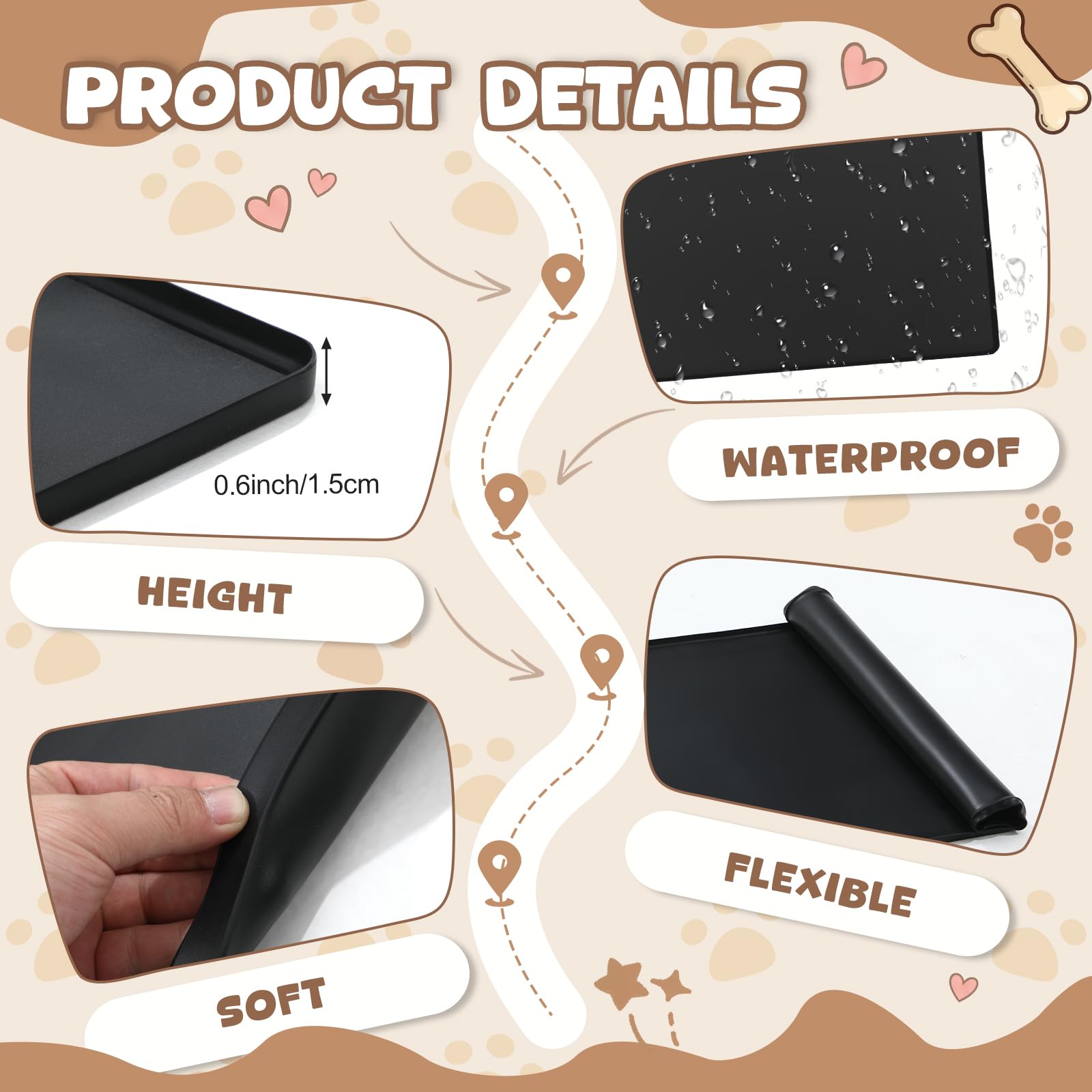 Dunzy pee pad holder tray shown with a standard-sized pee pad.