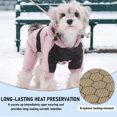 Duuclume dog coat inner lining showing the graphene-infused layer and cotton lining.