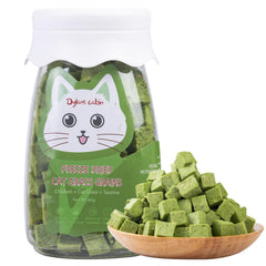 Dylan's cabin Cat Grass Teething Cubes shown from the front.