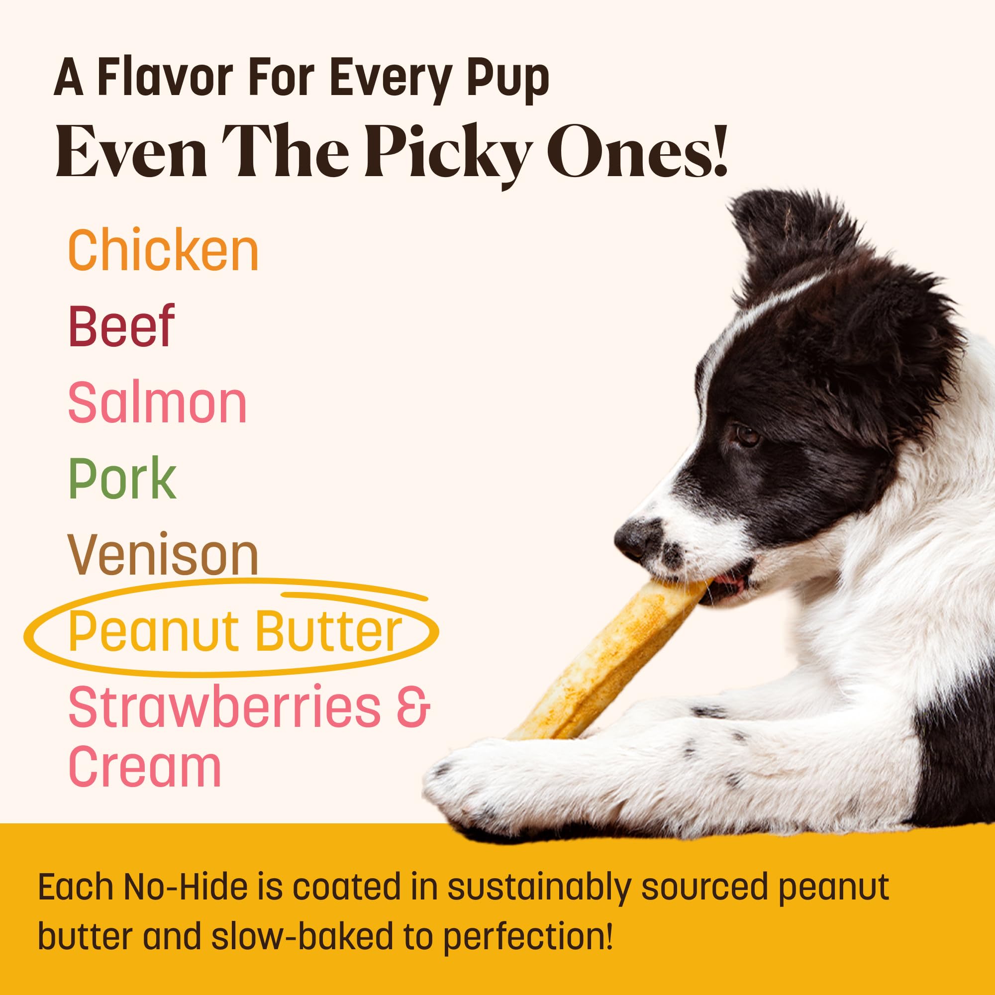 Earth Animal No-Hide Dog Chews shown as a baked roll.