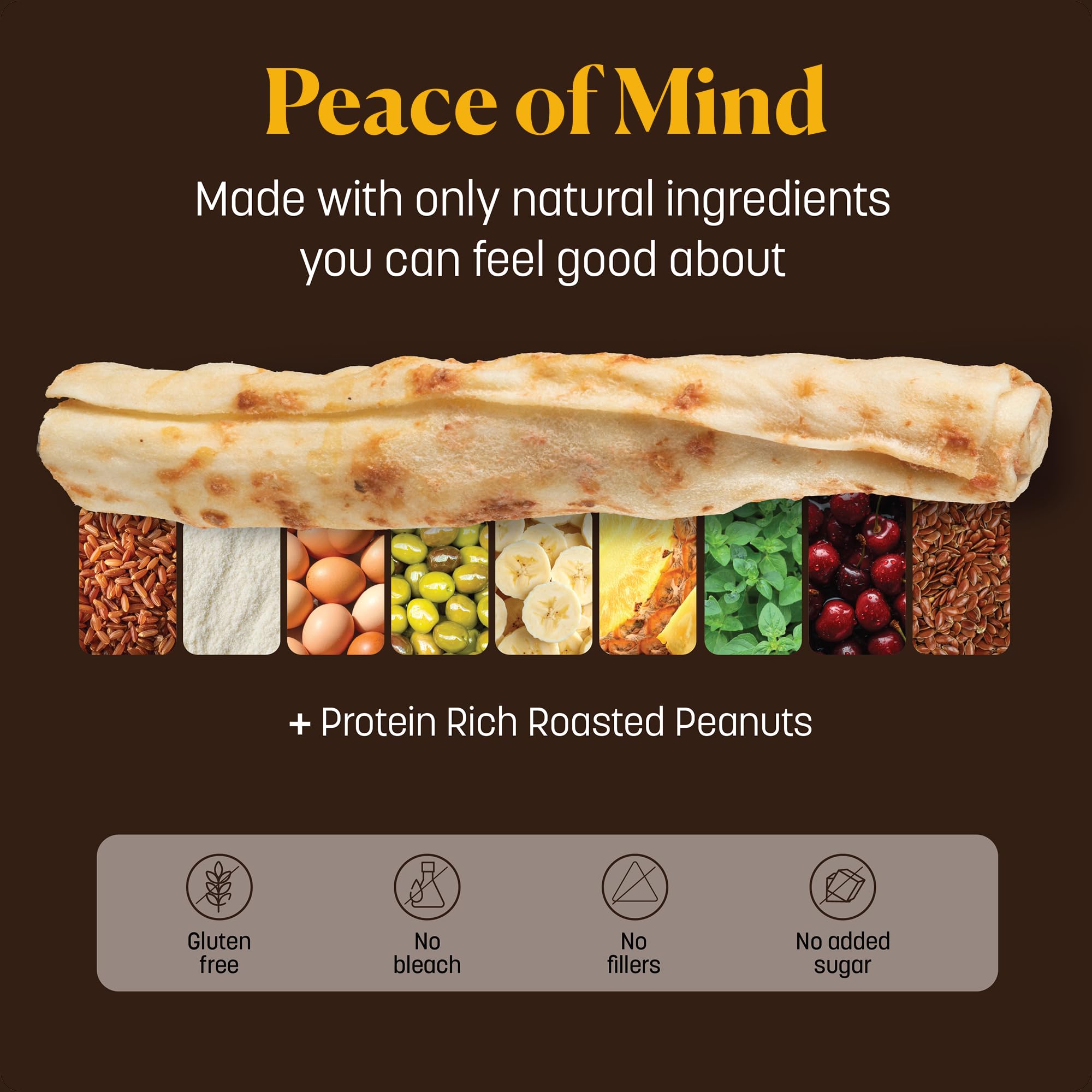 Earth Animal No-Hide Dog Chews with roasted peanuts as the protein ingredient.