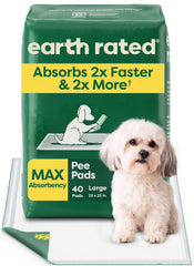 Earth Rated puppy pee pads shown with the package front in view.
