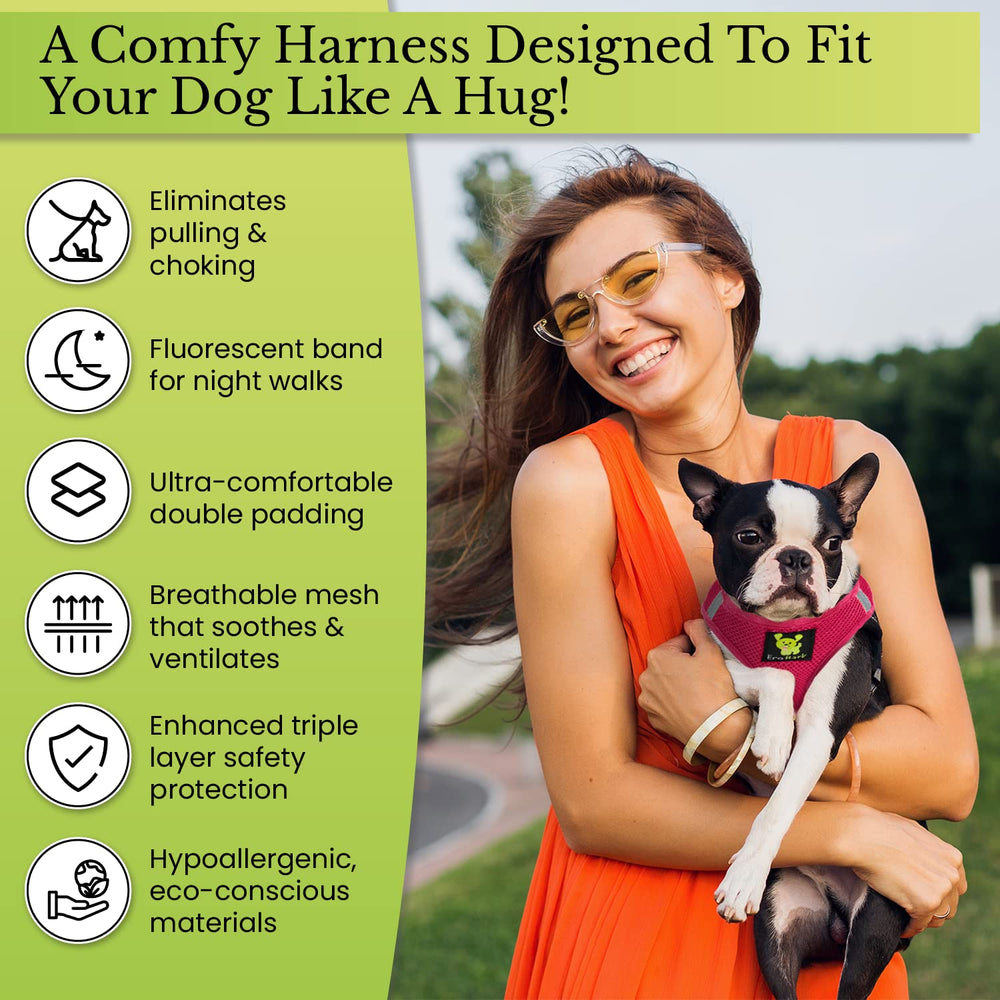 EcoBark Dog Harness highlighting the step-in design.