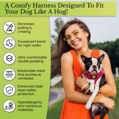 EcoBark Dog Harness highlighting the step-in design.