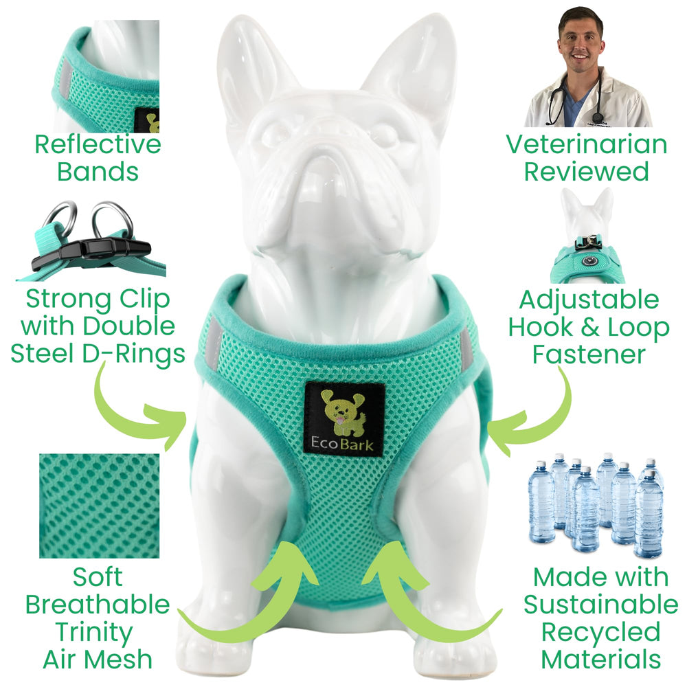 EcoBark Dog Harness shown in its halter vest-wrap shape.
