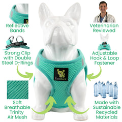 EcoBark Dog Harness shown in its halter vest-wrap shape.