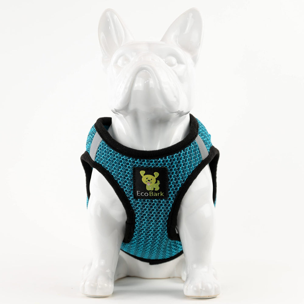 EcoBark step-in dog harness shown from the side to display its vest profile.