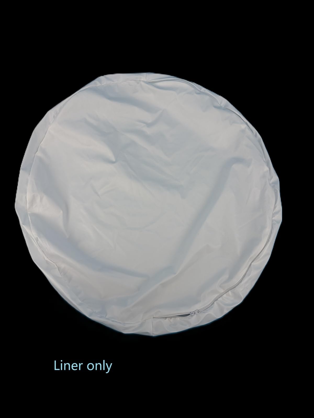 EechicSpace round dog bed liner positioned beneath a bed cover.