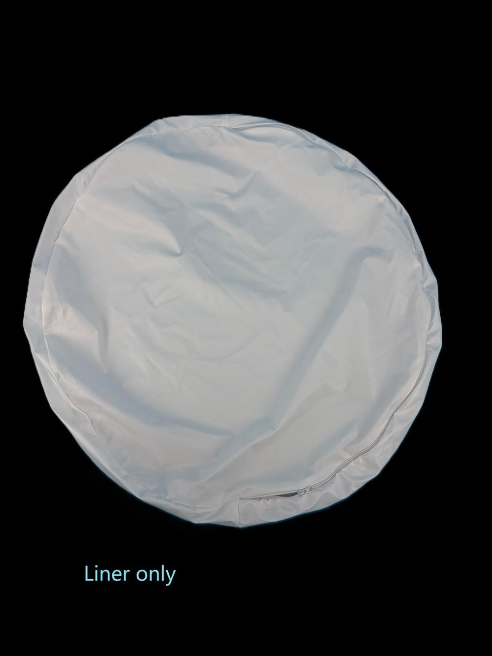 EechicSpace round dog bed liner positioned beneath a bed cover.