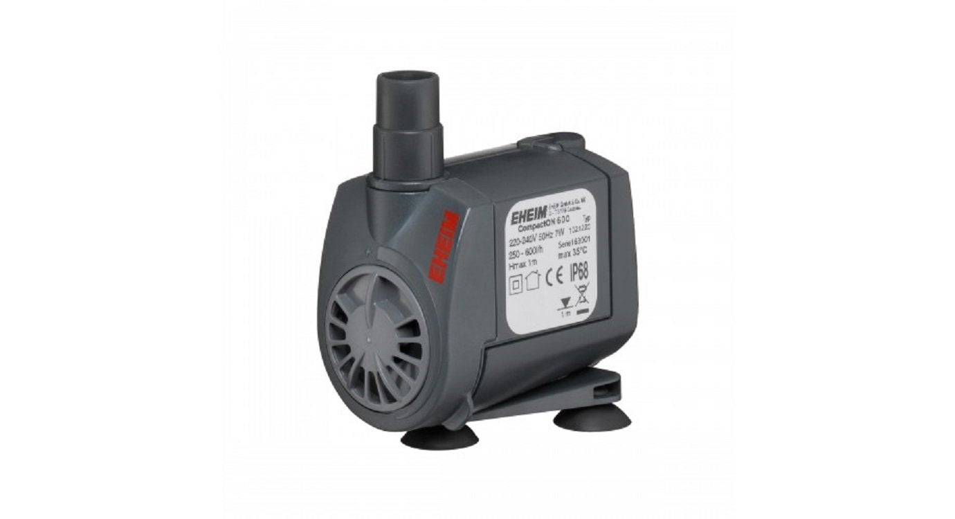 Eheim CompactON 600 aquarium pump shown from the front.