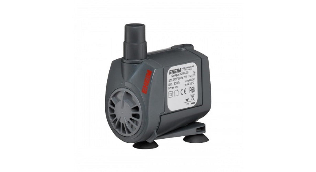 Eheim CompactON 600 aquarium pump shown from the front.