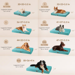 EHEYCIGA orthopedic dog bed Large with its plush sherpa top visible.