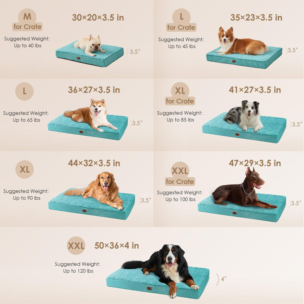 EHEYCIGA dog bed with its plush sherpa sleeping surface in view.