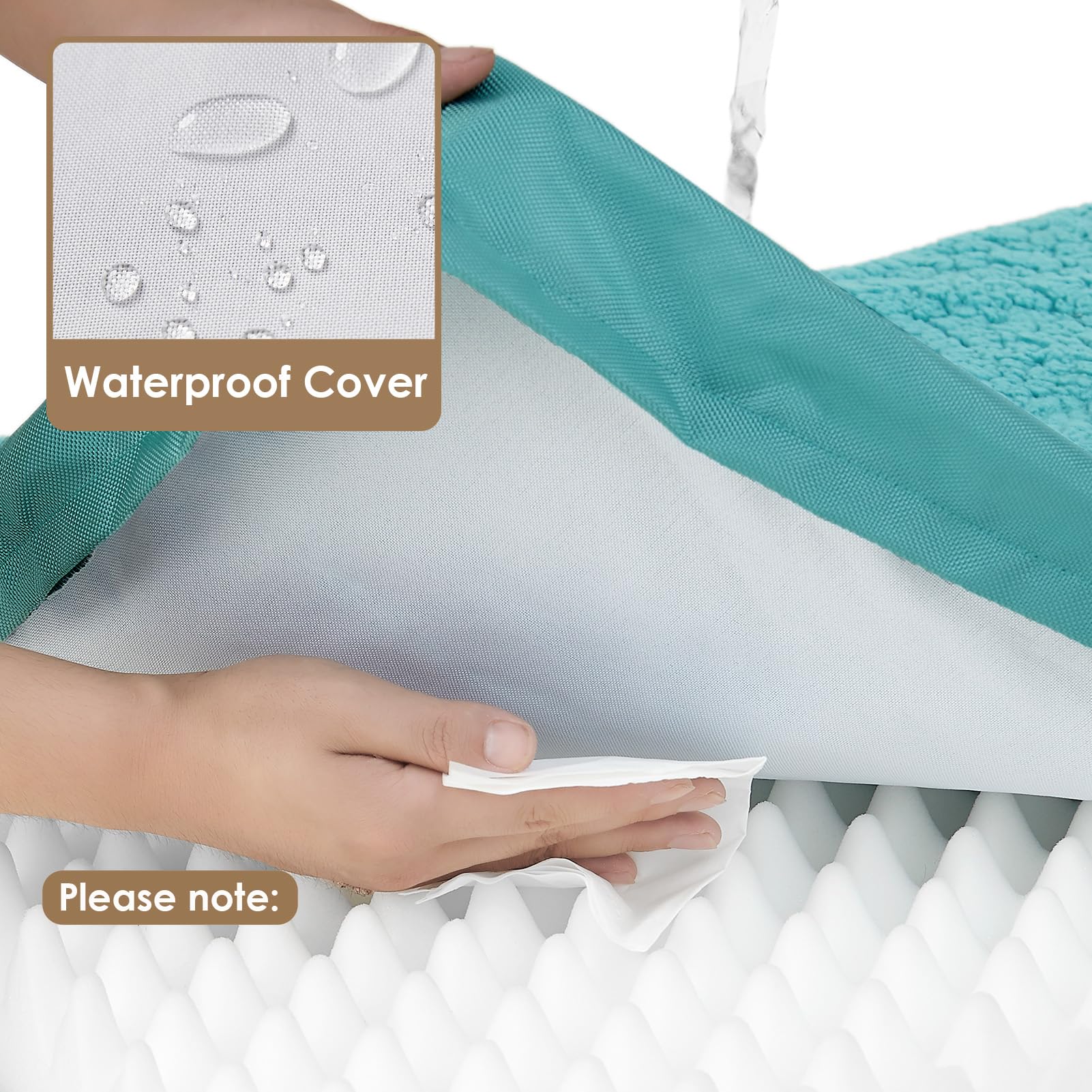 EHEYCIGA dog bed showing the zipper on its removable cover.