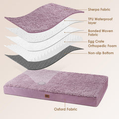 EHEYCIGA orthopedic dog bed underside showing its non-skid bottom.