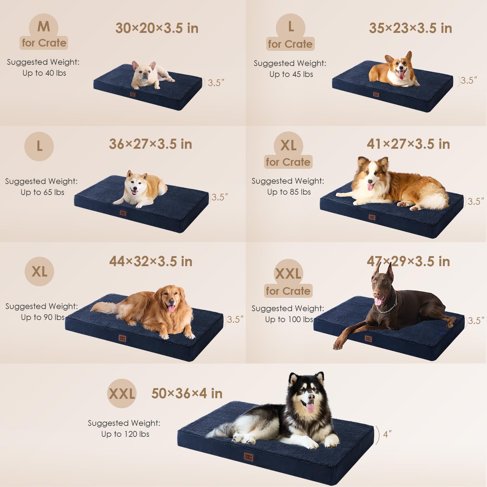 EHEYCIGA orthopedic dog bed with its plush sherpa sleeping surface visible.