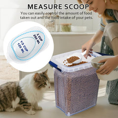 Elwichen pet food container with a clear body for viewing the remaining contents.
