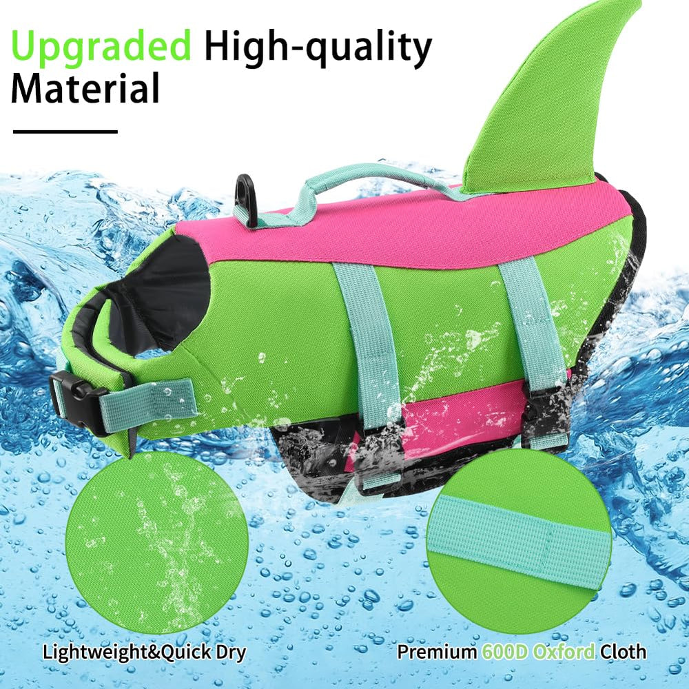 EMUST Dog Life Jacket fabric detail showing its ripstop textile construction.